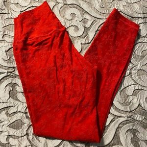 Red Snowflake Hi-Rise Leggings